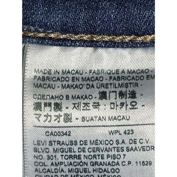 Levis 721 High Rise Skinny Jeans Womens 30 Distressed Frayed Hem Stretch Denim - Picture 11 of 15